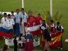 2007 rok - Mistrzostwa Europy Juniorów 2007 w Portugalii - <strong>Radosław Musoski</strong> /z flagą/ na podium